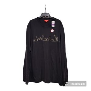 Macy's Family PJs mens XXL top long sleeve black new w tags NY skyline